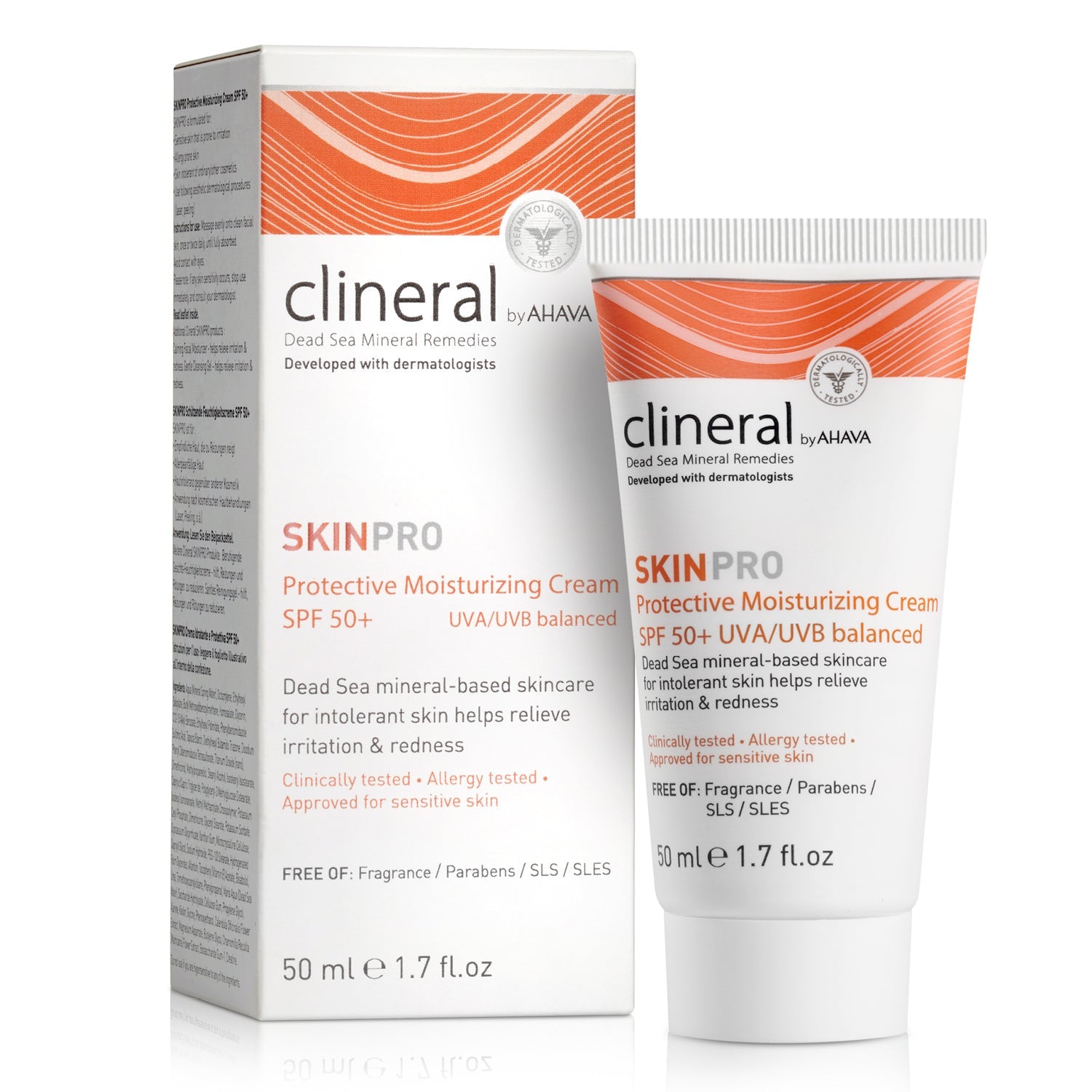 CLINERAL SKINPRO Protective Moisturizing Cream SPF50, 50 ml