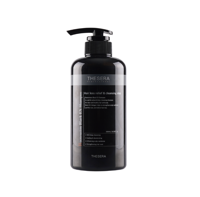 THESERA ROOTENSION BLACK EX SHAMPOO — Шампунь для кожи головы, 500 мл
