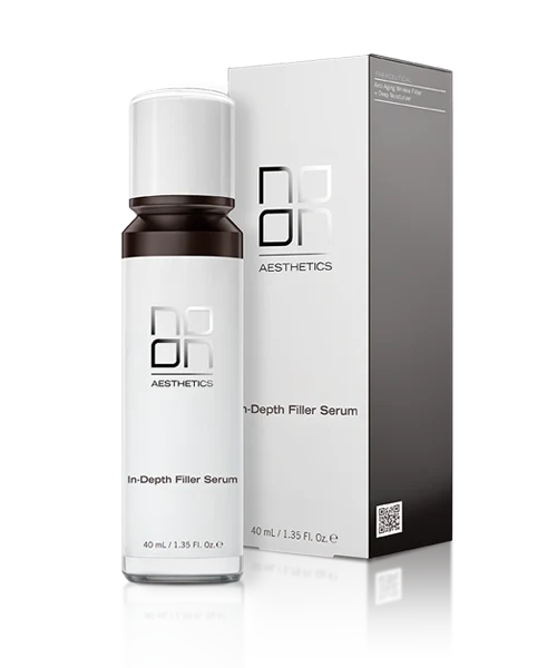 NOON Aesthetics In-Depth Filler Serum current packaging