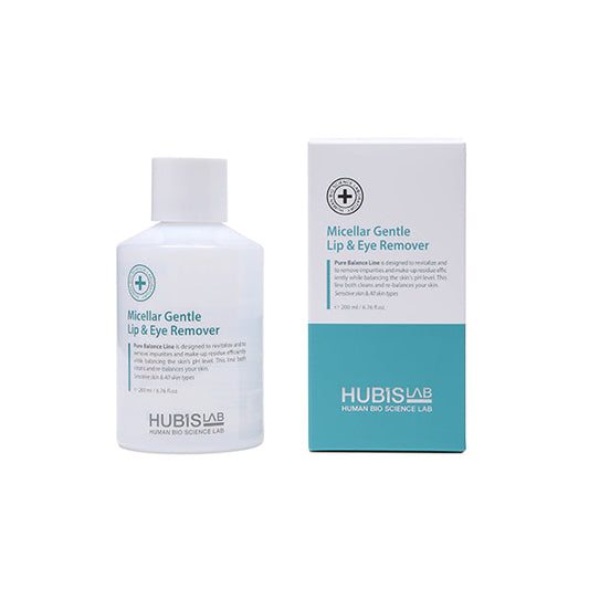 HUBISLAB Pure Balance Micellar Gentle Lip & Eye Remover, 200 ml