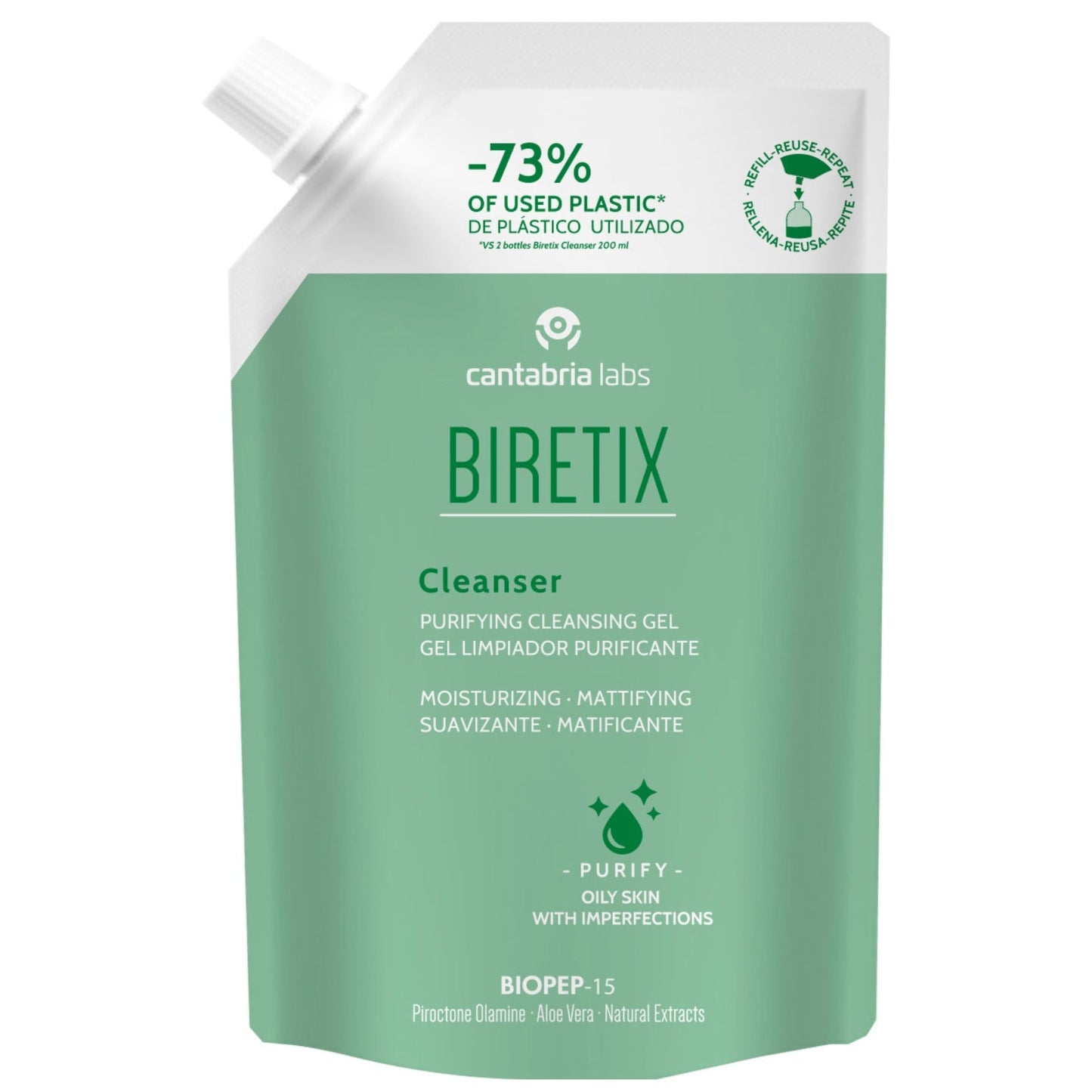 BIRETIX Cleanser Refill Pack, 400 ml