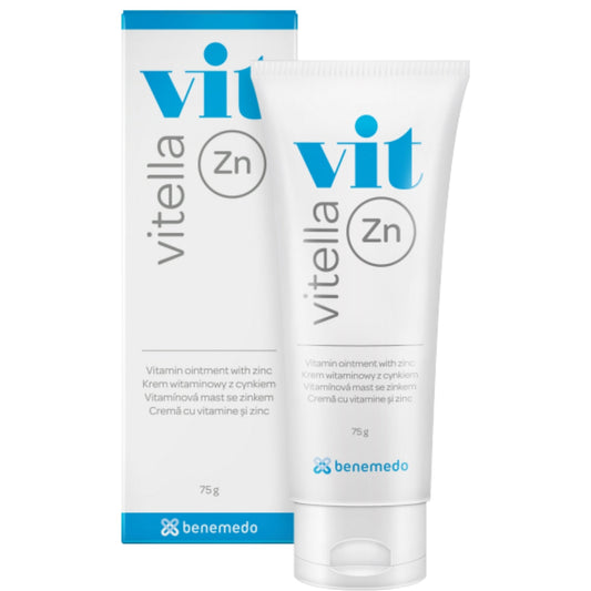 VITELLA Zn aizsargājošs krēms ar cinku sausai un kairinātai ādai, 75 ml